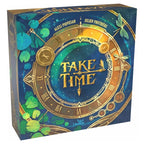 Take Time board game box by Libellud, featuring an ornate golden clock face with dragonflies and lush green foliage on a teal background.