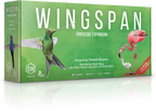 Wingspan Americas Expansion box by Stonemaier Games featuring illustrated hummingbird and flamingos on a green background.