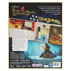 Back of The Hobbit: There & Back Again box showing game description, components list, and gameplay imagery with Smaug and Gollum artwork.